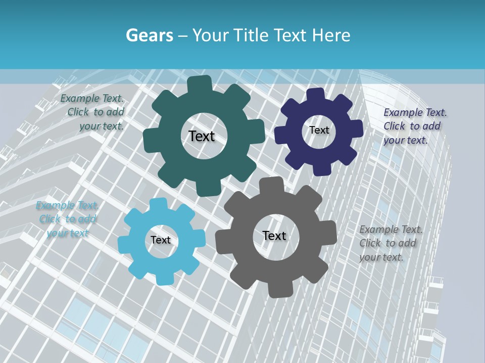 A Tall Building With A Blue Sky In The Background PowerPoint Template