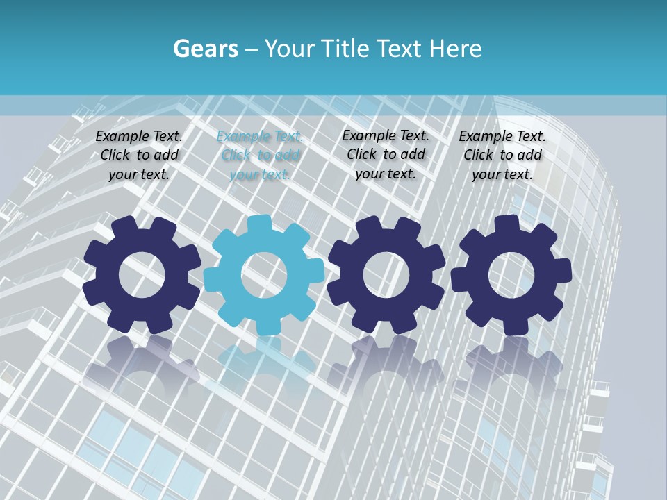 A Tall Building With A Blue Sky In The Background PowerPoint Template