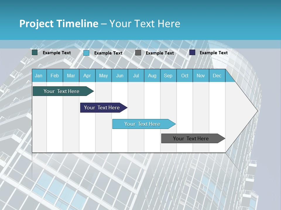 A Tall Building With A Blue Sky In The Background PowerPoint Template