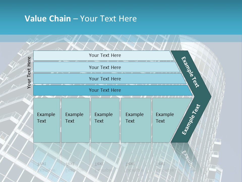 A Tall Building With A Blue Sky In The Background PowerPoint Template