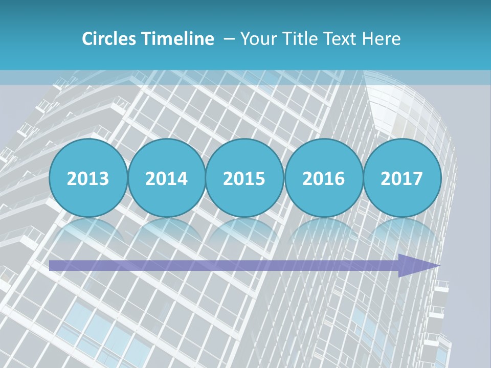 A Tall Building With A Blue Sky In The Background PowerPoint Template