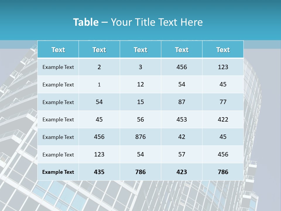 A Tall Building With A Blue Sky In The Background PowerPoint Template