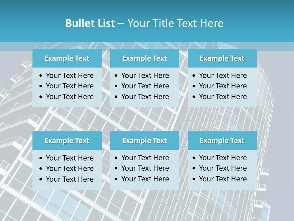 A Tall Building With A Blue Sky In The Background PowerPoint Template