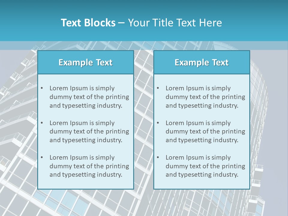 A Tall Building With A Blue Sky In The Background PowerPoint Template