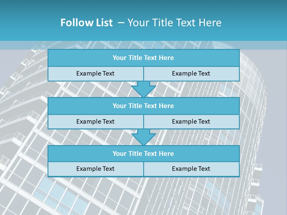 A Tall Building With A Blue Sky In The Background PowerPoint Template