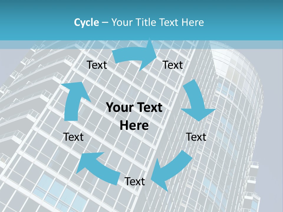 A Tall Building With A Blue Sky In The Background PowerPoint Template