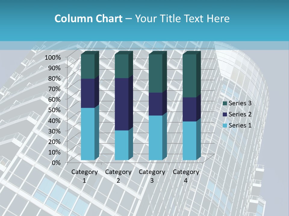 A Tall Building With A Blue Sky In The Background PowerPoint Template