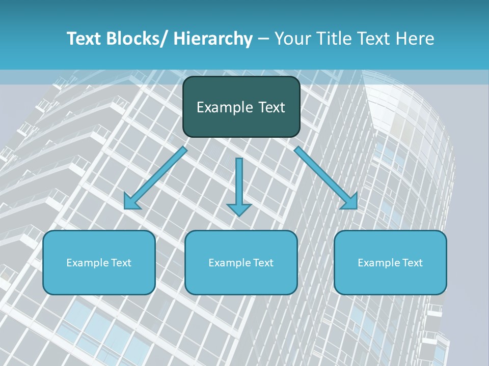 A Tall Building With A Blue Sky In The Background PowerPoint Template