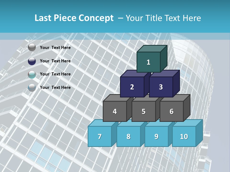 A Tall Building With A Blue Sky In The Background PowerPoint Template
