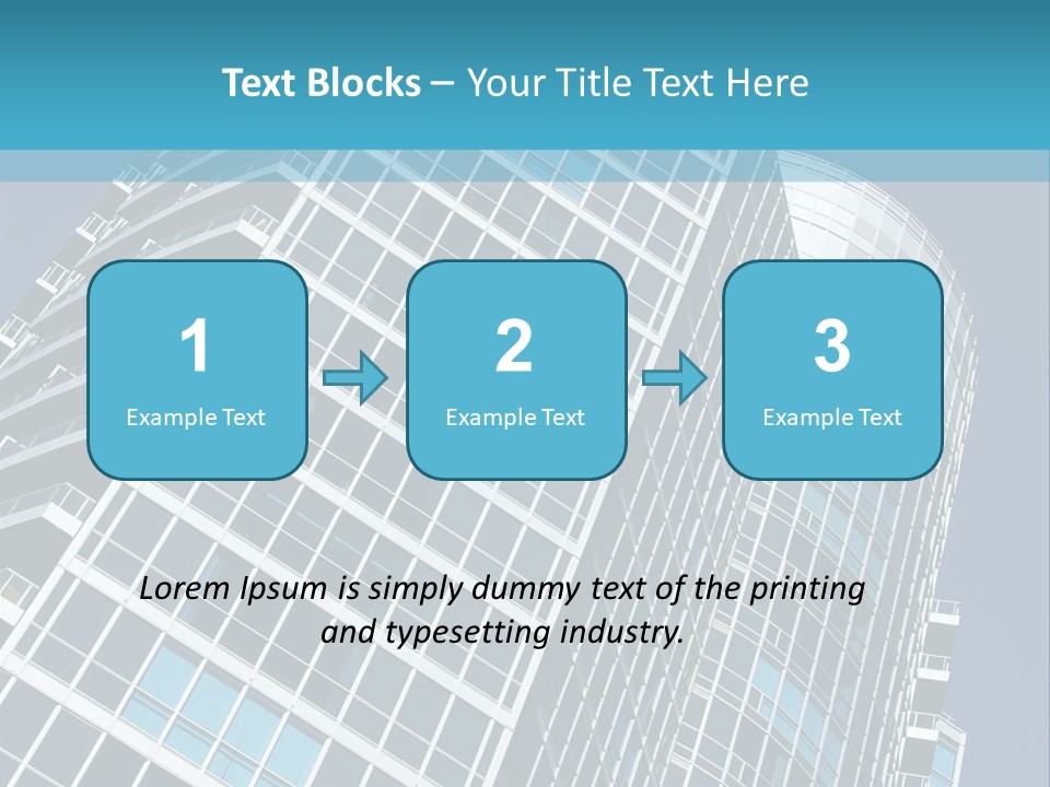 A Tall Building With A Blue Sky In The Background PowerPoint Template