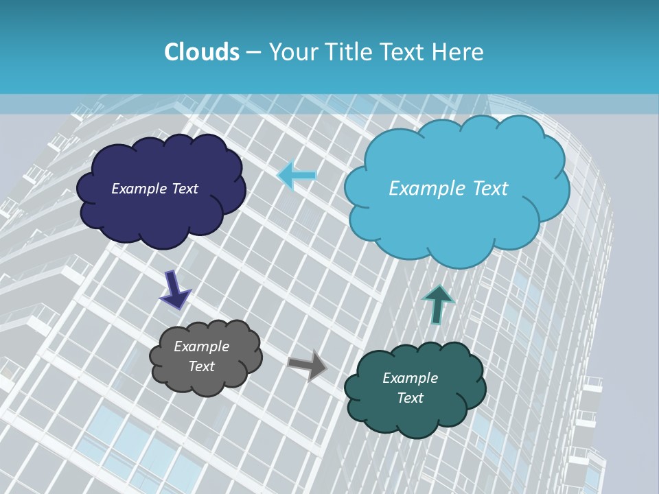 A Tall Building With A Blue Sky In The Background PowerPoint Template