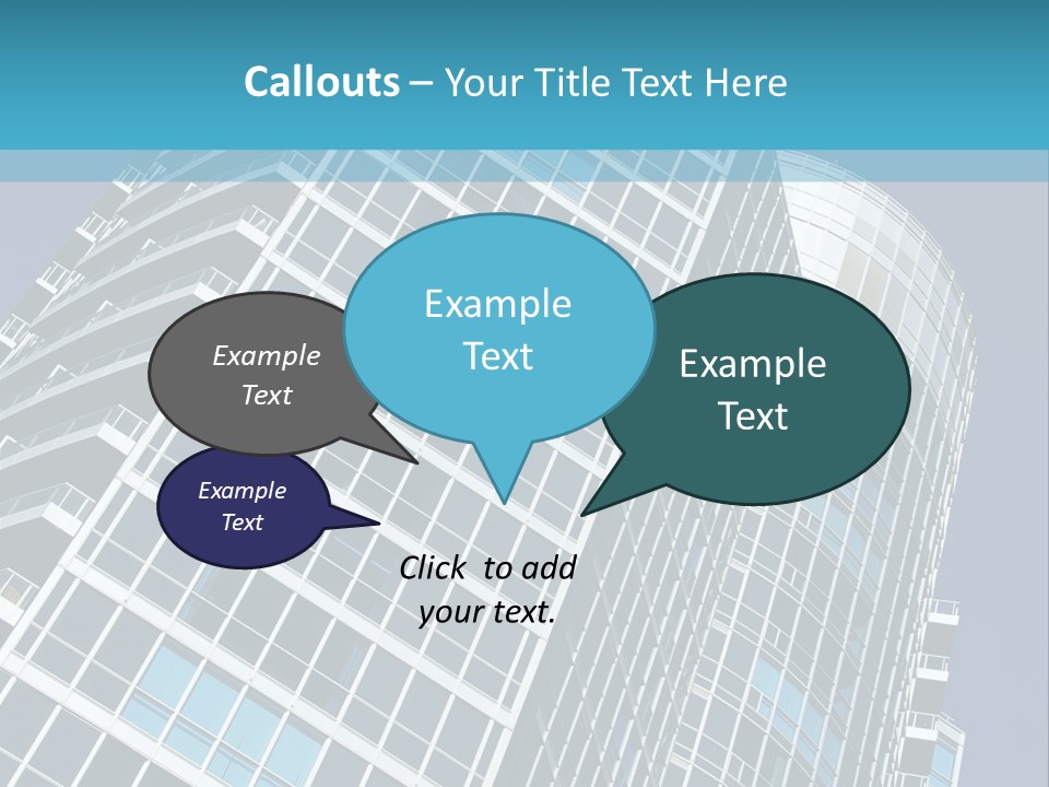 A Tall Building With A Blue Sky In The Background PowerPoint Template
