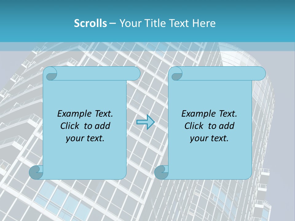 A Tall Building With A Blue Sky In The Background PowerPoint Template
