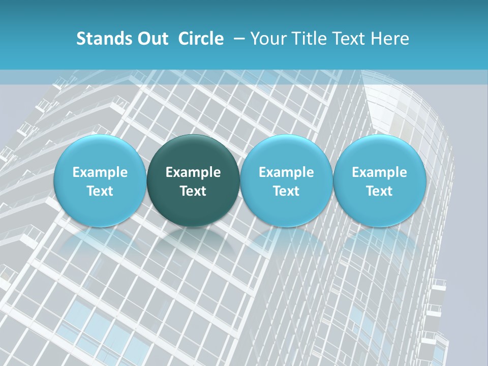 A Tall Building With A Blue Sky In The Background PowerPoint Template