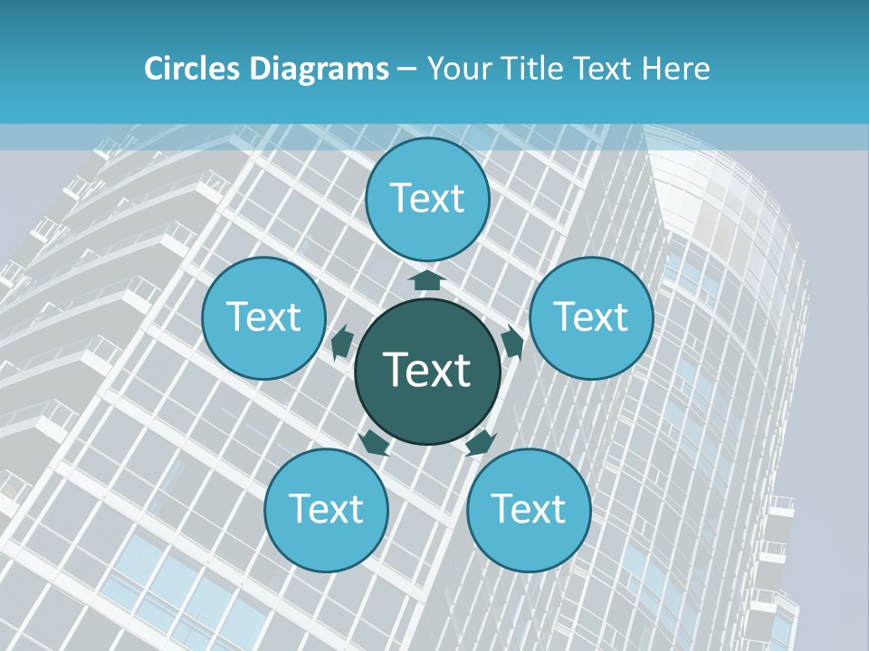 A Tall Building With A Blue Sky In The Background PowerPoint Template