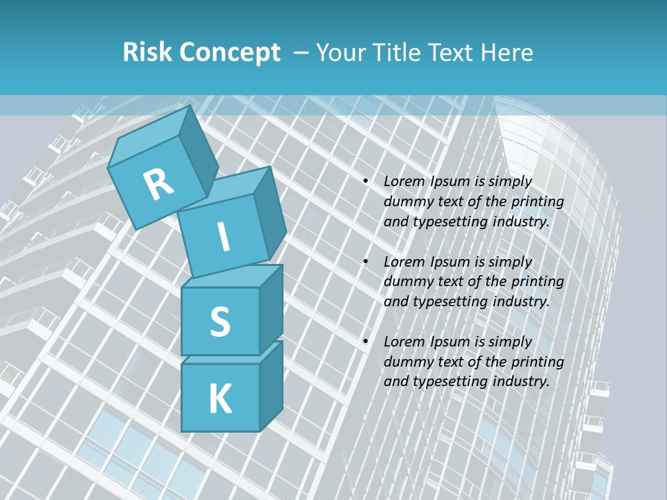 A Tall Building With A Blue Sky In The Background PowerPoint Template