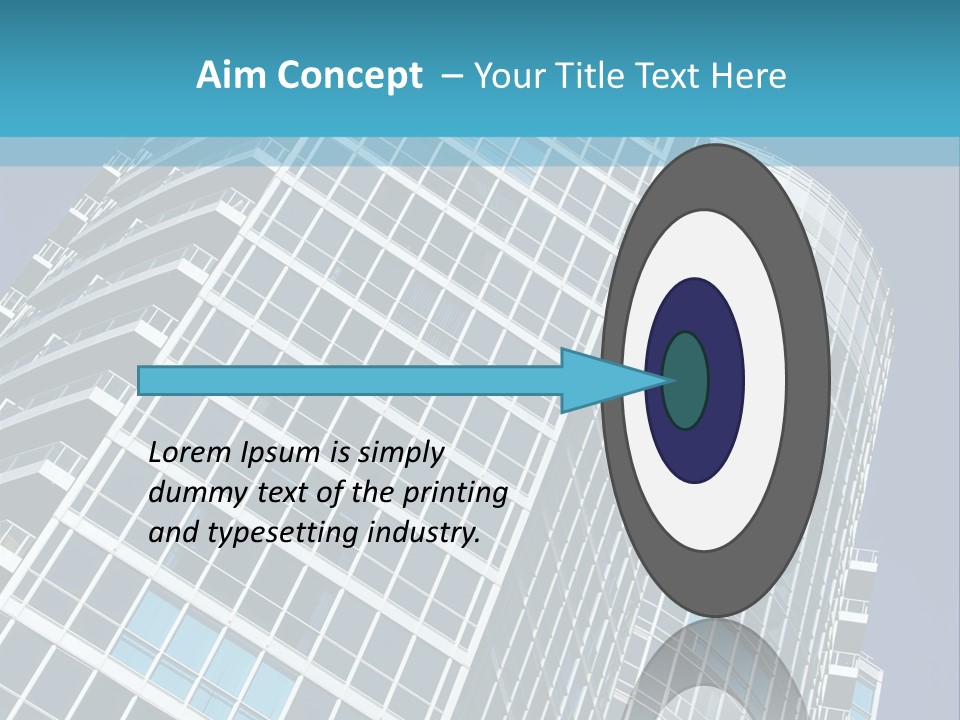 A Tall Building With A Blue Sky In The Background PowerPoint Template