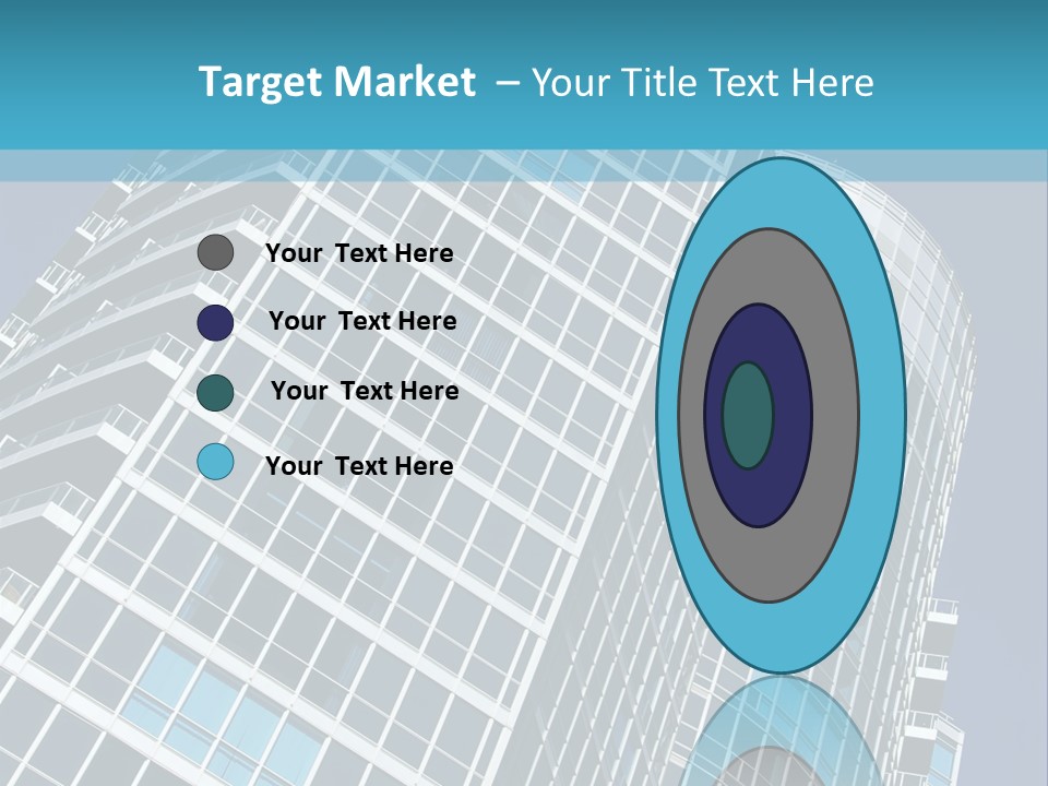 A Tall Building With A Blue Sky In The Background PowerPoint Template