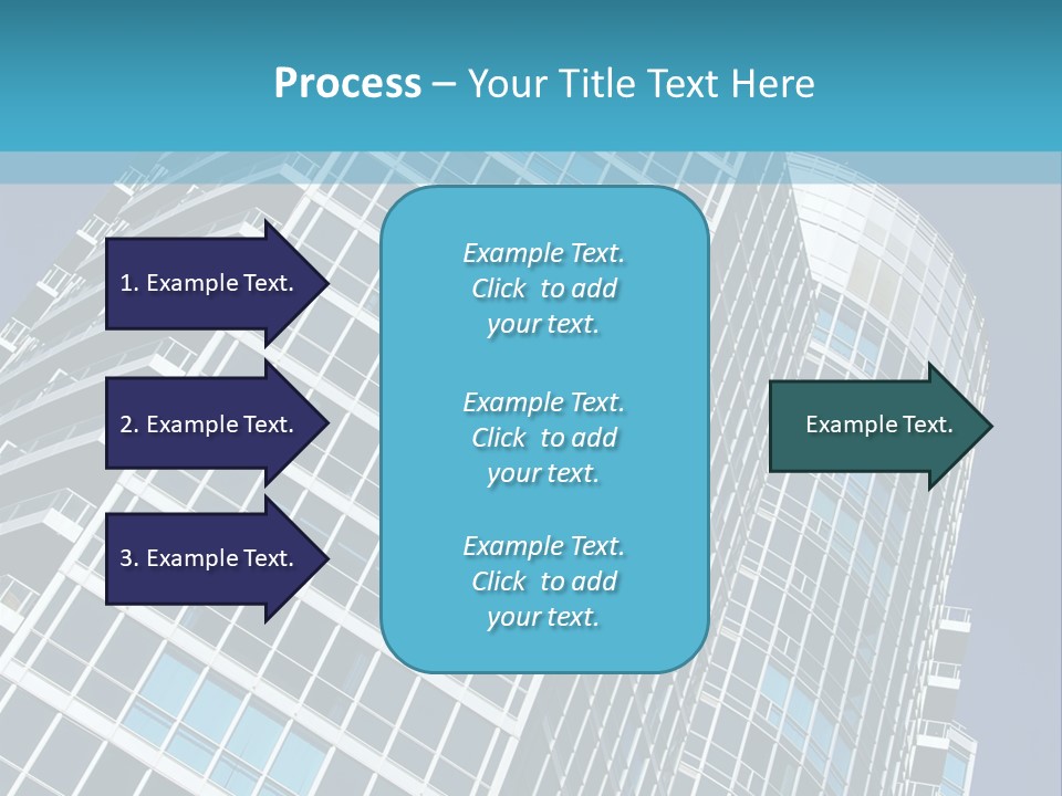 A Tall Building With A Blue Sky In The Background PowerPoint Template