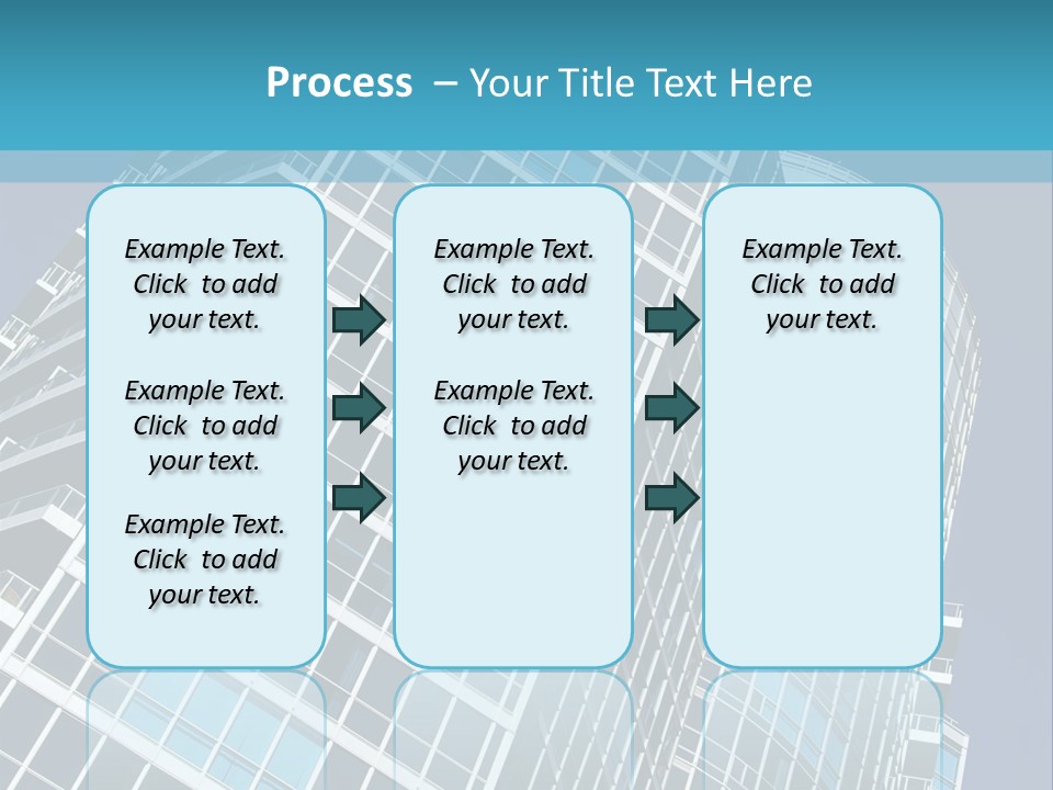 A Tall Building With A Blue Sky In The Background PowerPoint Template