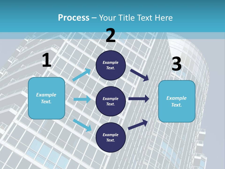 A Tall Building With A Blue Sky In The Background PowerPoint Template