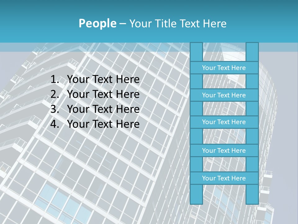 A Tall Building With A Blue Sky In The Background PowerPoint Template