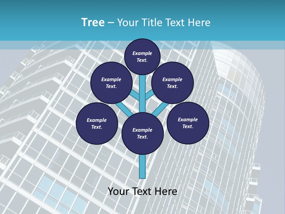 A Tall Building With A Blue Sky In The Background PowerPoint Template