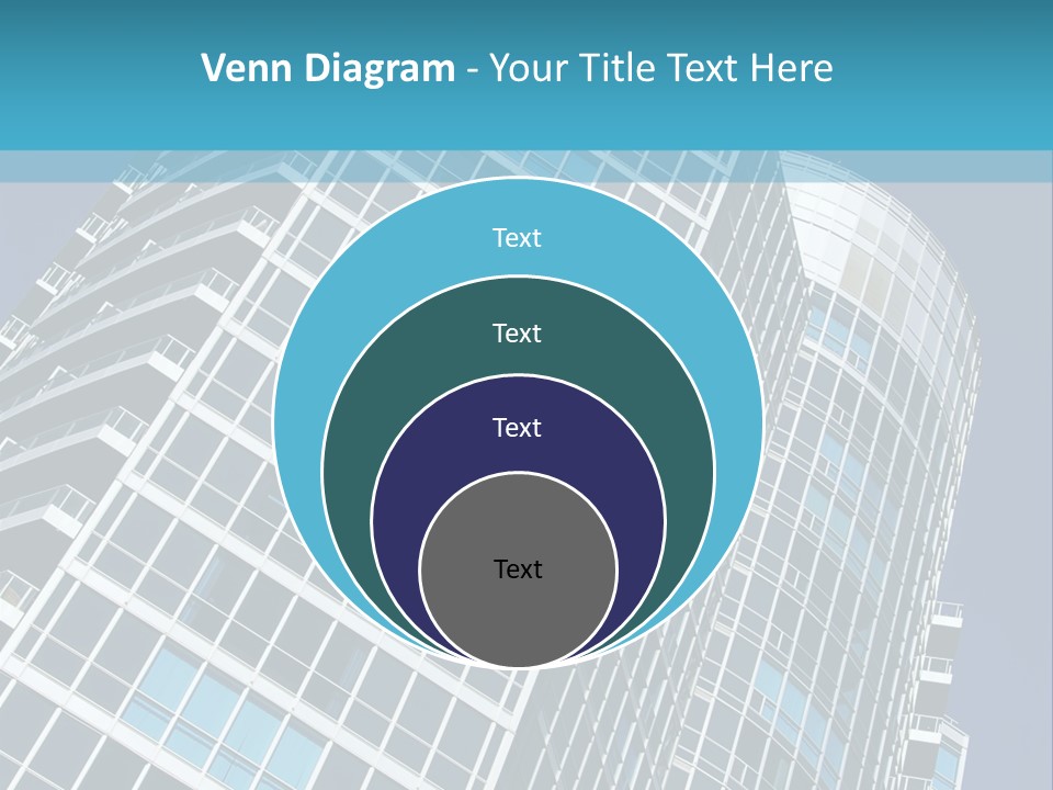 A Tall Building With A Blue Sky In The Background PowerPoint Template
