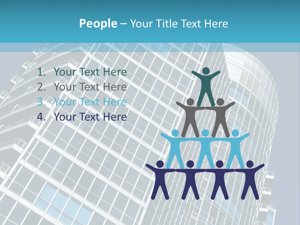 A Tall Building With A Blue Sky In The Background PowerPoint Template