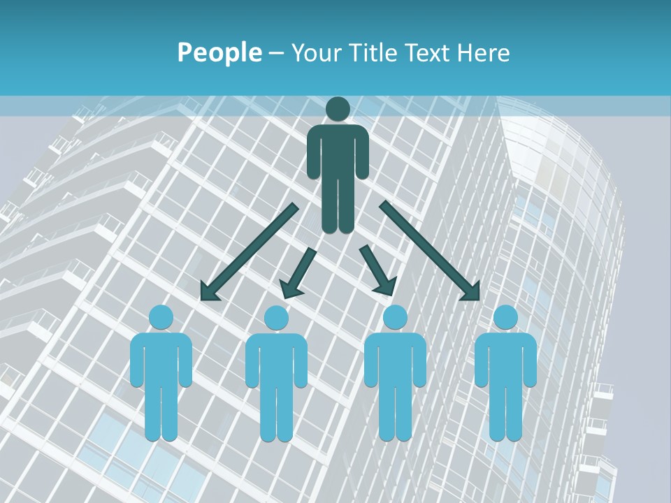 A Tall Building With A Blue Sky In The Background PowerPoint Template