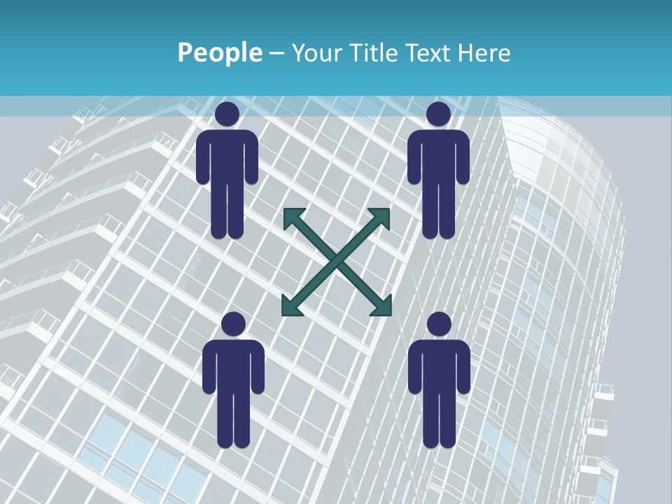 A Tall Building With A Blue Sky In The Background PowerPoint Template