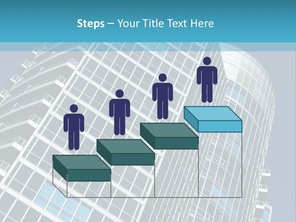 A Tall Building With A Blue Sky In The Background PowerPoint Template