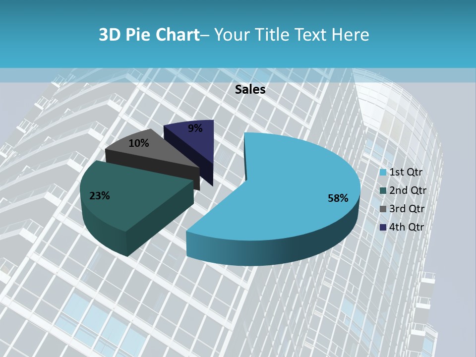 A Tall Building With A Blue Sky In The Background PowerPoint Template