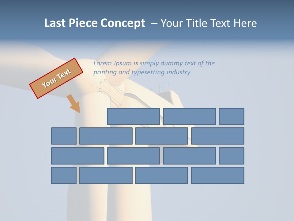 Closeup Wind Generator On A Wind Farm. Generators Are Held 100Metres (300Feet) Above The Ground And Each Blade Is 30Metres (100Feet) Long PowerPoint Template