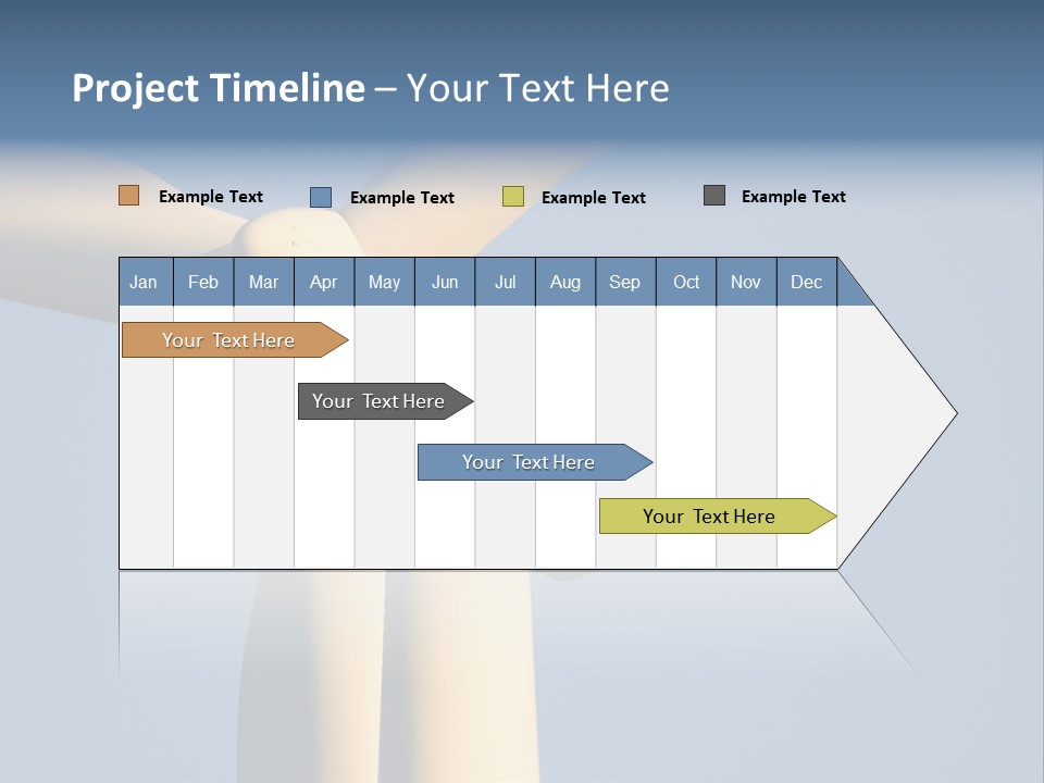 Closeup Wind Generator On A Wind Farm. Generators Are Held 100Metres (300Feet) Above The Ground And Each Blade Is 30Metres (100Feet) Long PowerPoint Template