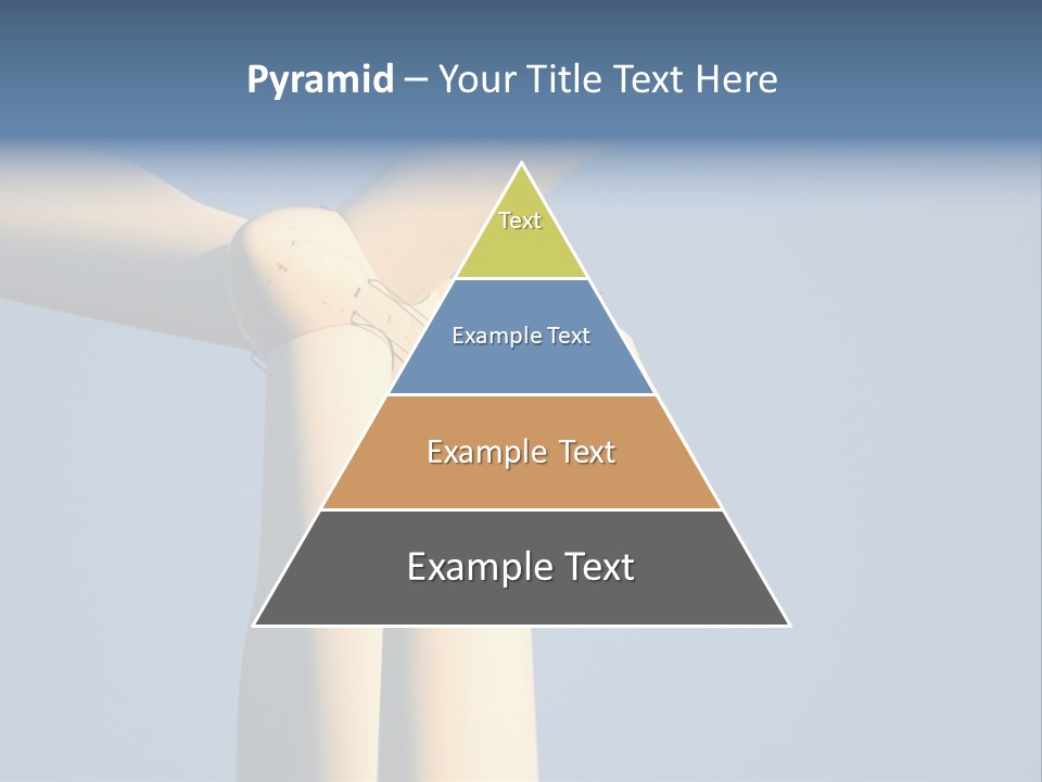 Closeup Wind Generator On A Wind Farm. Generators Are Held 100Metres (300Feet) Above The Ground And Each Blade Is 30Metres (100Feet) Long PowerPoint Template
