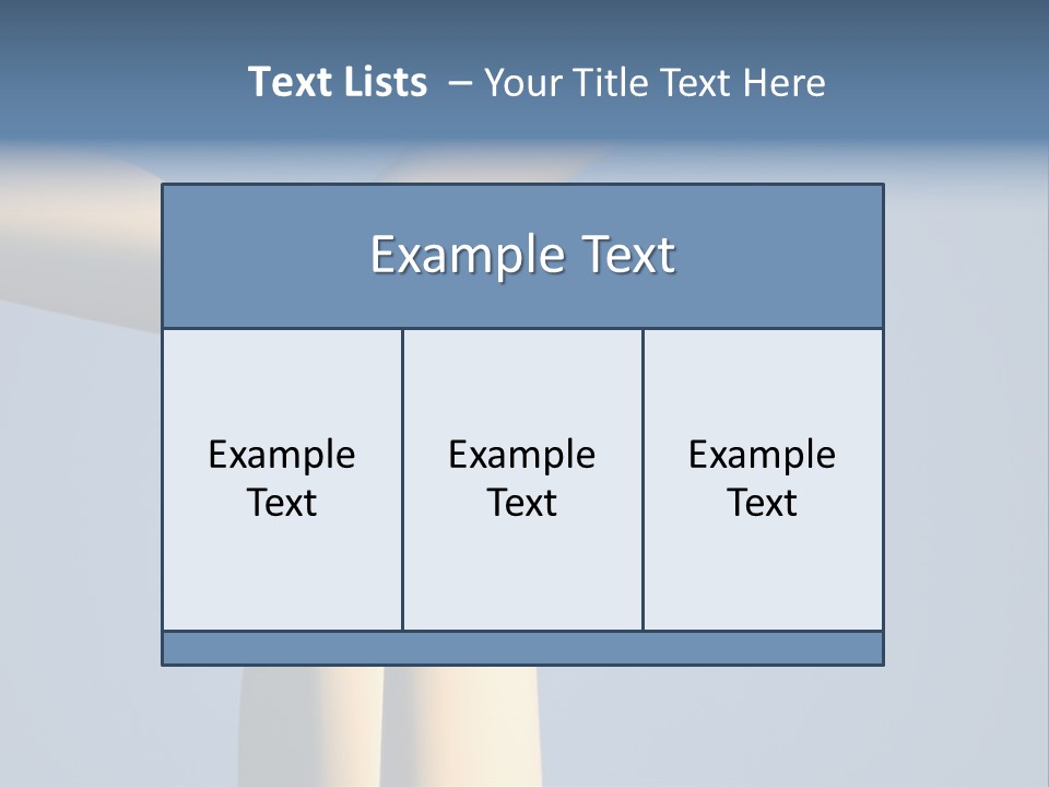 Closeup Wind Generator On A Wind Farm. Generators Are Held 100Metres (300Feet) Above The Ground And Each Blade Is 30Metres (100Feet) Long PowerPoint Template