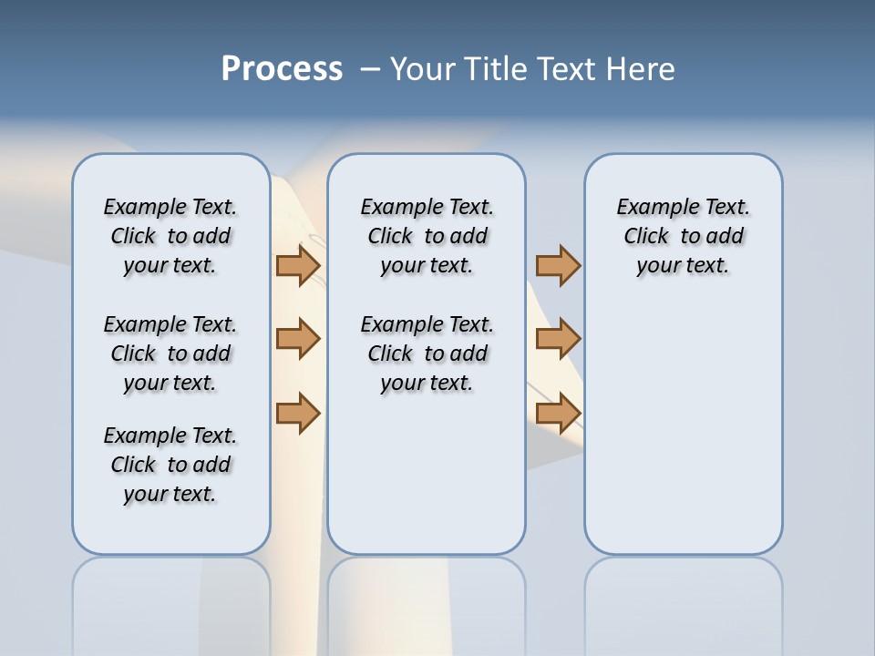 Closeup Wind Generator On A Wind Farm. Generators Are Held 100Metres (300Feet) Above The Ground And Each Blade Is 30Metres (100Feet) Long PowerPoint Template