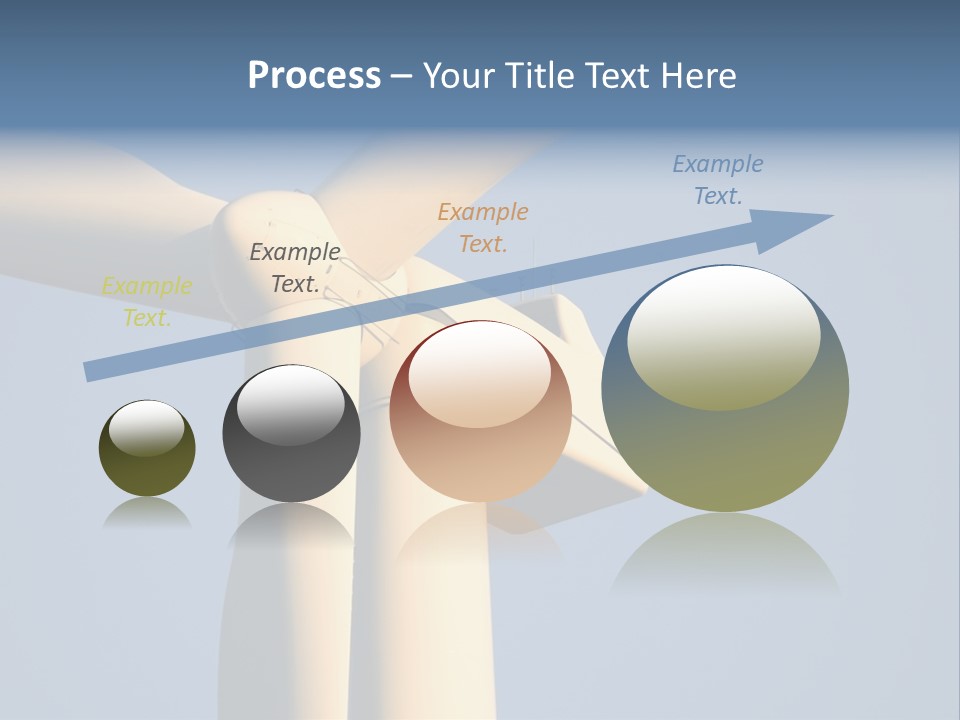 Closeup Wind Generator On A Wind Farm. Generators Are Held 100Metres (300Feet) Above The Ground And Each Blade Is 30Metres (100Feet) Long PowerPoint Template