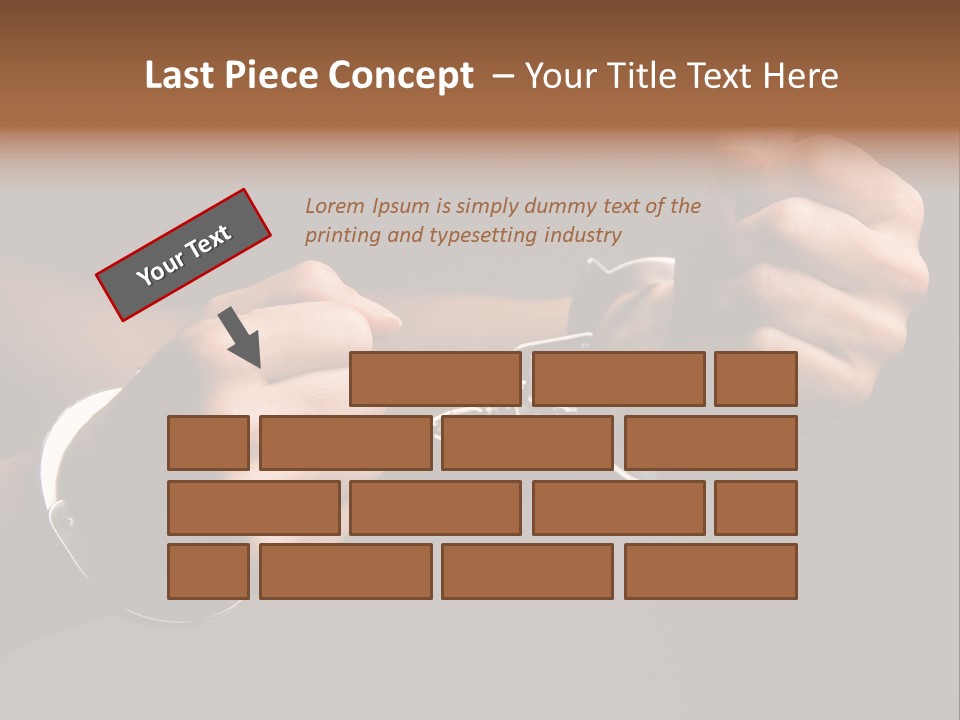 Handcuffs - Symbol For Crime PowerPoint Template