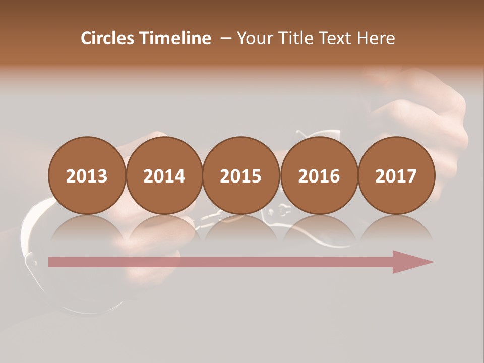 Handcuffs - Symbol For Crime PowerPoint Template