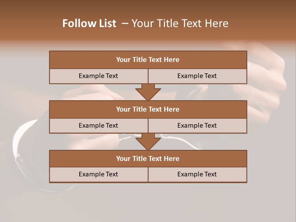 Handcuffs - Symbol For Crime PowerPoint Template