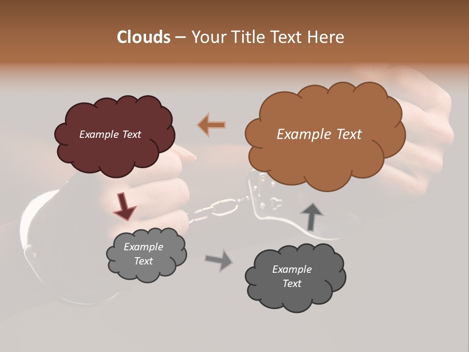 Handcuffs - Symbol For Crime PowerPoint Template