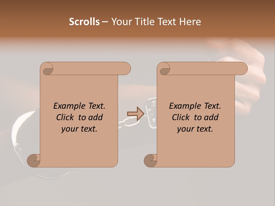 Handcuffs - Symbol For Crime PowerPoint Template