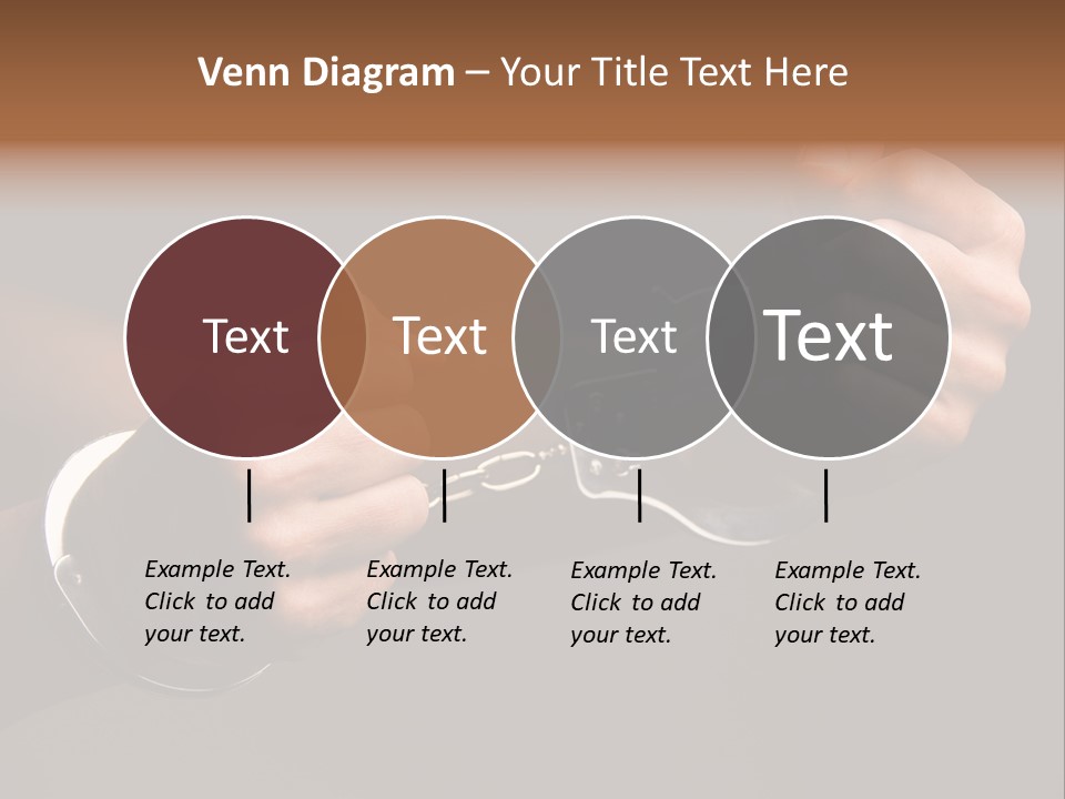 Handcuffs - Symbol For Crime PowerPoint Template