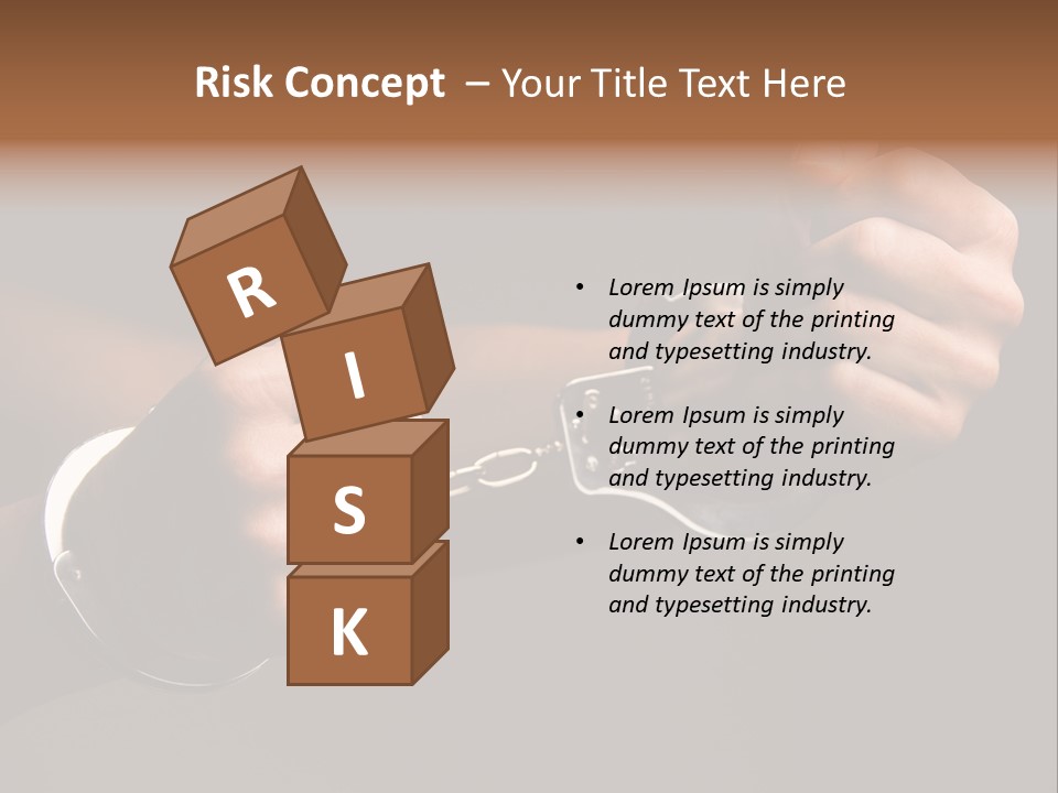 Handcuffs - Symbol For Crime PowerPoint Template