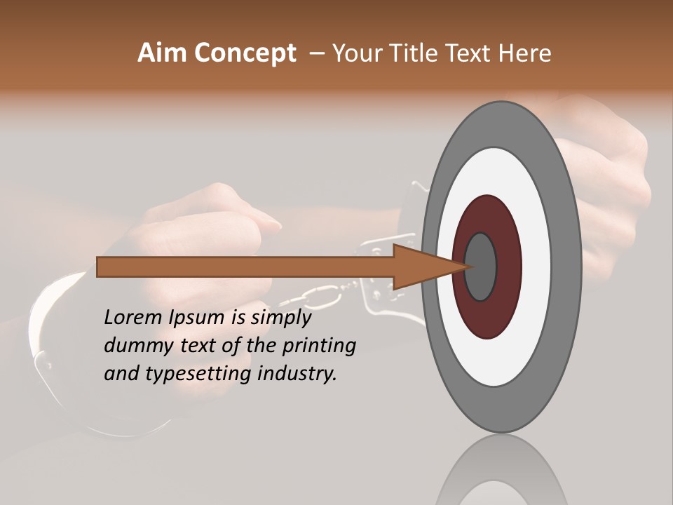Handcuffs - Symbol For Crime PowerPoint Template