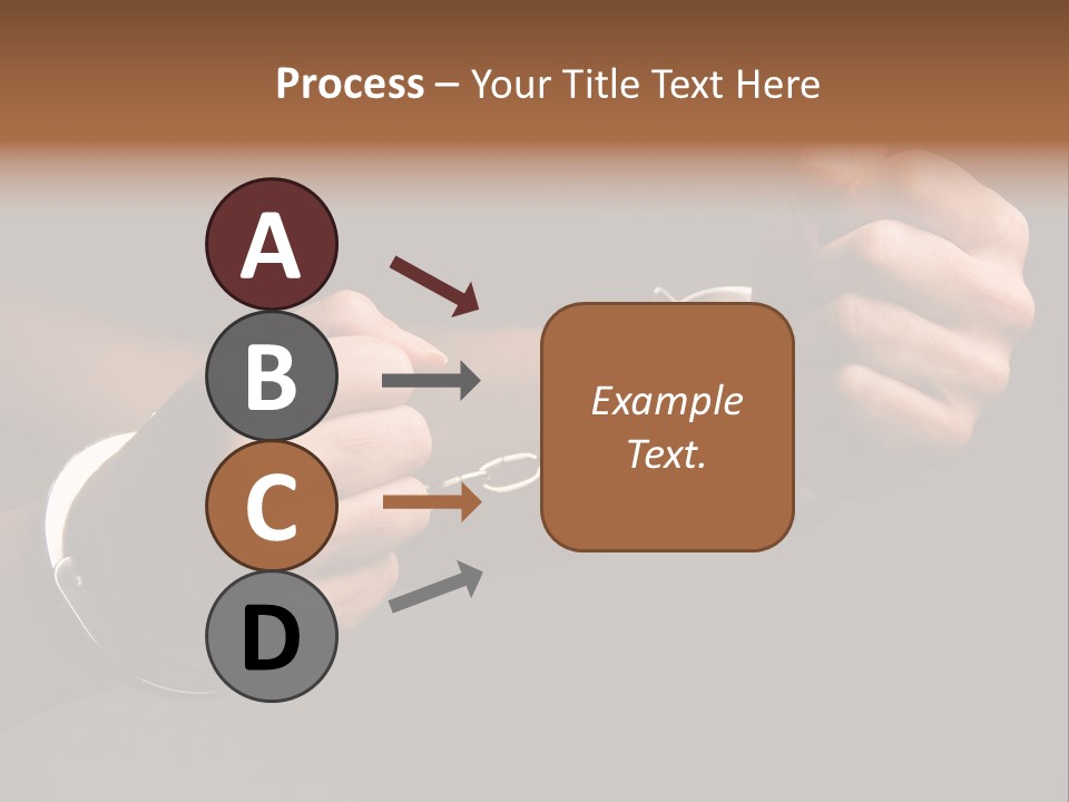 Handcuffs - Symbol For Crime PowerPoint Template