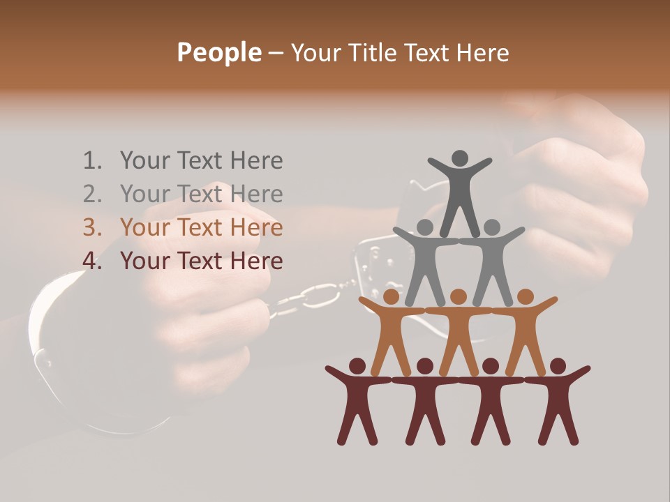 Handcuffs - Symbol For Crime PowerPoint Template