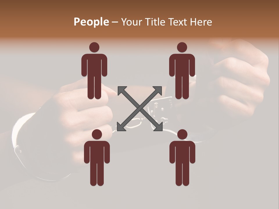 Handcuffs - Symbol For Crime PowerPoint Template